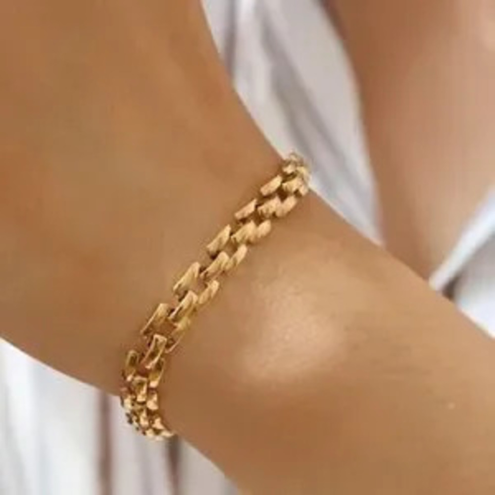 18K Gold Flat Chain Bracelet (1030)